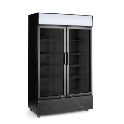 Barová chladnička s podsvíceným panelem, dvoudveřová, Arktic, 512L, Černá, 230V/510W, 1120x585x(H)1900mm | 236949